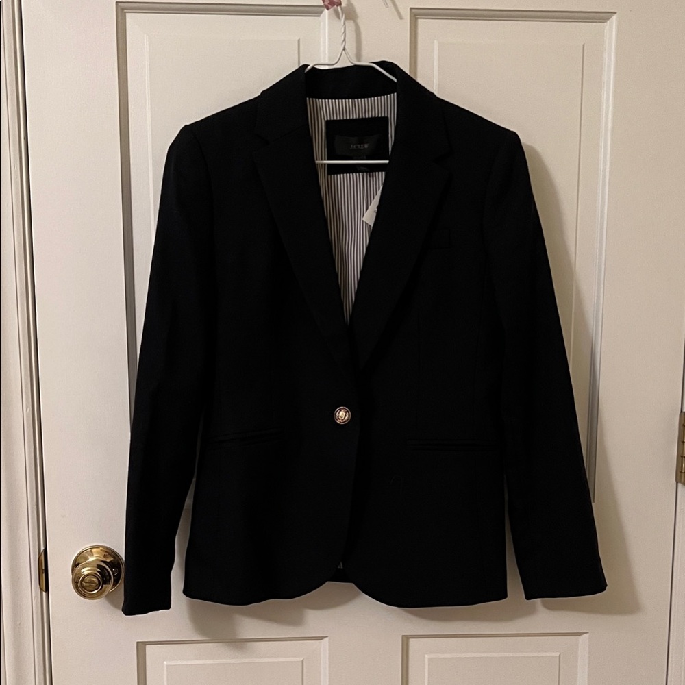 J. Crew Elegant Navy Blazer 6P
